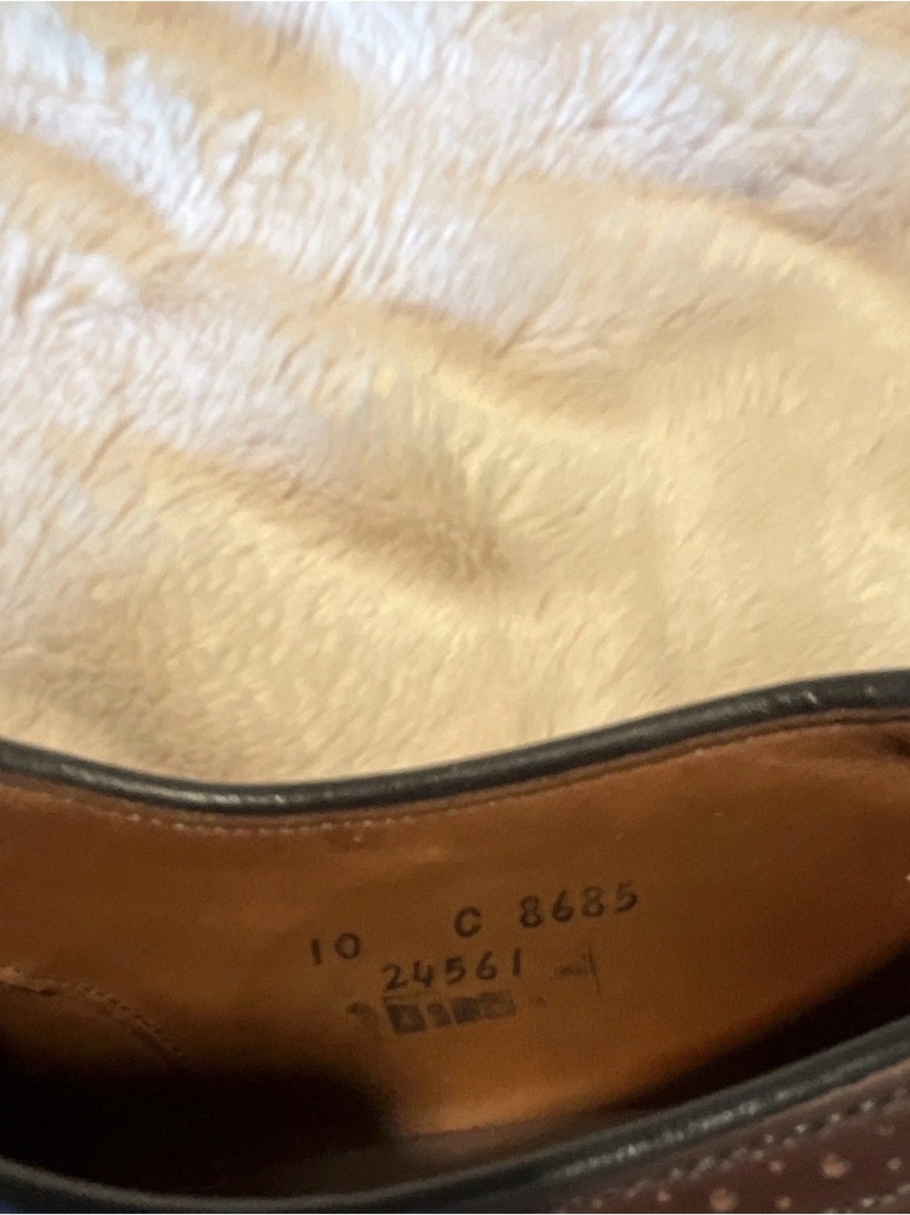 Shell Cordovan Allen Edmonds Men's brown Wingtip Derby - Picture 6 of 7